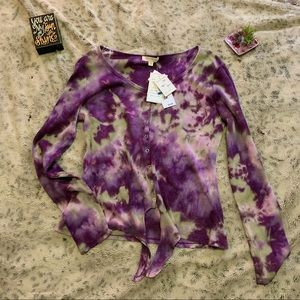 NWT | Ultra Flirt Tie Dyed Waffle Tee | Size XL